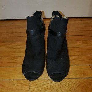Marc Fisher Black open-toe booties